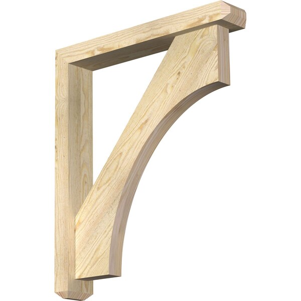 Ekena Millwork Westlake Craftsman Rough Sawn Bracket w/ Offset Brace, Douglas Fir, 4"W x 24"D x 28"H BKT0402X24X28WTL04RDF - main